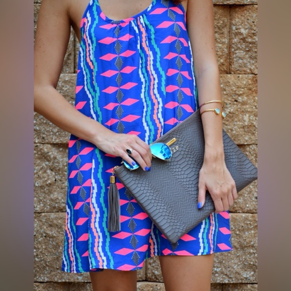 BLACK BEAD | BRIGHT DRESS OR COVERUP